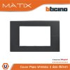 BTicino หน้ากากฝาครอบ ขนาด 3 ช่อง สีดำ Cover Plate 3 Module | Black | Matix | AG5503N
