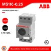 ABB | MS116-0.25 Manual Motor Starter Motor Protective Circuit-Breaker 0.16-0.25A, 50kA | 1SAM250000R1002