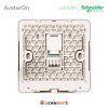 Schneider Electric เต้ารับโทรศัพท์ 1 ช่อง สีดำ | AvatarOn E,Telephone Socket,Keystone on Shuttered | E8331RJS4_DG