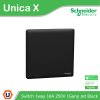Schneider Electric สวิตช์ทางเดียว 16A 250V 1ช่อง Jet Black รุ่น Unica X | NUX31_1_JB