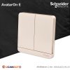 Schneider Electric สวิตช์ไฟสองทาง 2 ช่อง มีไฟ LED switch,16AX, 250V, 2 Way, LED สีทอง รุ่น AvatarOn E