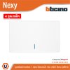 แพ็ค4 | BTicino ชุดสวิตช์ทางเดียว ขนาด 1 ช่อง มีพรายน้ำ สีขาว 1 Way Switch 1 Gang White รุ่น Nexy