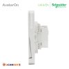 Schneider Electric ชุดสวิตซ์ทางเดียว 4 ตัว สีขาว รุ่น AvatarOn E, 16AX, 250V, 4 Gang 1 Way Switch, White