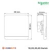 Schneider Electric สวิตช์สองทาง 2 ช่อง สีขาว รุ่น AvatarOn E, 2 switches, 16AX, 250V, 2 way, White