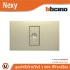 BTicino ชุดเต้ารับโทรทัศน์ ขนาด 1 ช่อง สีไทเทเนียม TV female socket 1 module Titanium รุ่น Nexy