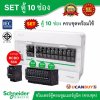 Schneider Electric SET ตู้แสควร์ดี 10 ช่อง + เมนเบรกเกอร์กันดูด 50A + ลูกย่อยเซอร์กิตเบรกเกอร์ 32A/20A/16A