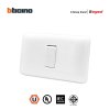 BTicino ชุดสวิตช์สองทาง พร้อมฝาครอบ สีขาว รุ่น Magic Advance