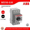ABB | MS116-0.16 Manual Motor Starter Motor Protective Circuit-Breaker 0.1-0.16A, 50kA | 1SAM250000R1001