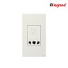 Legrand เต้ารับเครื่องโกนหนวด 2 ช่อง สีขาว 2G Shaver Socket รุ่นมาเรียเซนต์ | Mallia Senses | 281135MW