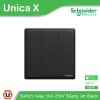 Schneider Electric สวิตช์ทางเดียว 16A 250V 3ช่อง Jet Black รุ่น Unica X | NUX33_1_JB