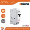 BTicino เซอร์กิตเบรกเกอร์ ลูกย่อยชนิด 1โพล 16 แอมป์ 10kA Plug-In Branch Breaker 1P ,16A 10kA รุ่น BTP1C16H