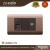 Schneider Electric ชุดเต้ารับโทรศัพท์ 4สาย+ฝาอุดช่องว่าง+เต้ารับโทรทัศน์ 75โอห์มพร้อมฝาครอบสีน้ำตาล | ZENcelo