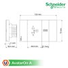 Schneider Electric ชุดเต้ารับเดี่ยว 3 ขา + เต้ารับ USB Type A สีขาว พร้อมหน้ากากสีเทา รุ่น AvatarOn A