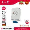 MENNEKES 5696A ปลั๊กตัวเมียติดผนัง พร้อมสวิทว์และ DUO-Interlock (2P+E) 32A 230V IP44
