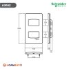 Schneider ชุดสวิตช์สองทาง 2 ตัวพร้อมฝาครอบ สีขาว รุ่น Concept