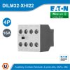 EATON Auxiliary Contact Module, 4 pole,16A, 2N/O, 2NC | DILM32-XHI22