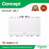 Schneider สวิตช์สองทาง 16A 250V พร้อมพรายน้ำ 3 ช่อง รุ่น Concept | 3031E2P_3M_F