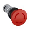 ABB Compact สวิตช์ฉุกเฉิน หมุนปลดล็อค 40 mm (Twist Release Red2NC) | 1SFA619550R1051 | CE4T-10R-02