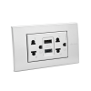 BTicino เต้ารับUSB Type A+C+เต้ารับคู่ 3ขา สีเงิน Duplex Socket 2P+E+USB Charger Type A+C,2Ports Silver |Matix |AA4185AC