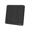 Schneider : ชุดสวิตซ์ทางเดียว 3 ตัว สีดำ รุ่น AvatarOn E, 16AX, 250V, 3 Gang 1 Way Switch, Black : E8333L1_DG_G5