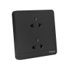 Schneider เต้ารับคู่มีกราวด์ มีม่านนิรภัย ปลั๊กไฟ Socket สีดำ รุ่น AvatarOn E รหัส E83426UES2_DG