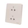 Schneider เต้ารับคู่มีกราวด์ มีม่านนิรภัย ปลั๊กไฟ Socket สีทอง รุ่น AvatarOn E รหัส E83426UES2_WG