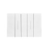 BTicino ชุดสวิตช์ทางเดียว 2 สวิตช์ พร้อมหน้ากากขนาด 3 ช่อง สีขาว 1 WAY Switch 2 modules, cover plate white l Living Now