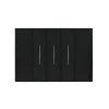 BTicino ชุดสวิตช์ทางเดียว 3 สวิตช์ พร้อมหน้ากากขนาด 3 ช่อง สีดำ 1 WAY Switch 3 modules, cover plate black l Living Now