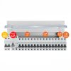 BTicino ชุดตู้คอนซูมเมอร์ยูนิต BTDIN 18 ช่อง (แบบเกาะราง) + MCB 2P 63A + RCD 2P 63A พร้อมเบรกเกอร์ลูกย่อย