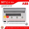 ABB ชุดตู้คอนซูมเมอร์ยูนิต ขนาด 20 ช่อง เมนเบรกเกอร์ 63A+กันดูด RCCB 63A พร้อมลูกย่อย 16A/20A/32A