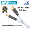 Supra USB 2.0 A-B Blue USB A-B Cable สายสัณญาณคุณภาพจากประเทศสวีเดน