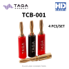 Taga Harmony TCB001 Banana Plug Gold (4PCS/Set) สำหรับเครื่องเสียงบ้าน