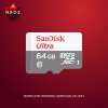 SANDISK Ultra microSDXC, SQUNR 64GB, C10, UHS-1, 100MB/s R, 3x5, 7Y