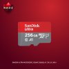 SANDISK Ultra microSDXC, SQUAC 256GB, A1, C10, U1, UHS-I, 150MB/s R, 4x6,  10Y