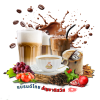 Instant coffee with non-dairy creamer and botanical extracts