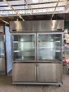 ตู้แช่สแตนเลส 4 ประตู 2 อุณหภูมิ ขนาด 45 คิว
