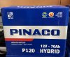 PinacoBattery p120 ชนิดน้ำไฮบริด 70แอมป์