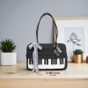 Piano-Themed Shoulder Bag with Adorable Details