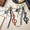 Treble Clef & Music Note Keychain with Cute Accents
