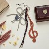 Treble Clef & Music Note Keychain with Cute Accents