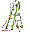 LG19704146 บันไดไฟเบอร์กลาส 4 ฟุต พร้อมขาค้ำ Safety Cage 2.0 (LITTLE GIANT)