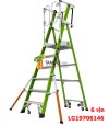 LG19706146  บันไดไฟเบอร์กลาส 6 ฟุต พร้อมขาค้ำ Safety Cage 2.0  (LITTLE GIANT)