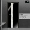 ประตู iDoor Modish Marble Line สีดำเงา เส้น HPL หินอ่อนสีขาว 1 เส้น รหัส MMBL-CR1/BK ขนาด 3.5x80x200 ซม.