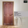 ประตู LevelDoor (LVL) ลูกฟัก 4 โค้ง สยาแดง ขนาด 3.0x90x200 ซม.
