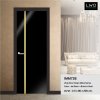ประตู iDoor Modish Metal Line เส้นกลาง/สีทอง สี Jet black ขนาด 3.5x80x200 ซม.