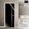 ประตู iDoor Modish Metal Line เส้นกลาง/สีทองแดง สี Jet black ขนาด 3.5x80x200 ซม.