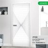 ประตู iDoor Premium Dsign พิมพ์ลาย 02 (ตารางมิติ) สี Pearl White ขนาด 3.5x80x200 ซม.