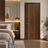 ประตู UDoor UPVC สี Black Teak ลาย 2 ขนาด 80x200 ซ.ม.