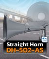 ลำโพงฮอร์น TOA DH-502  รูปแบบตรง ขนาด 500 มม.ตะแกรงป้องกันนก/แมลงใช้ในโรงเรียน โรงงาน มัสยิด วัด พื้นที่กลางแจ้ง หรือหน่วยงานราชการ