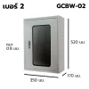 ตู้สวิตช์บอร์ด ฝาใส เบอร์ 2 Indoor GLINK รุ่น GCBW-02
